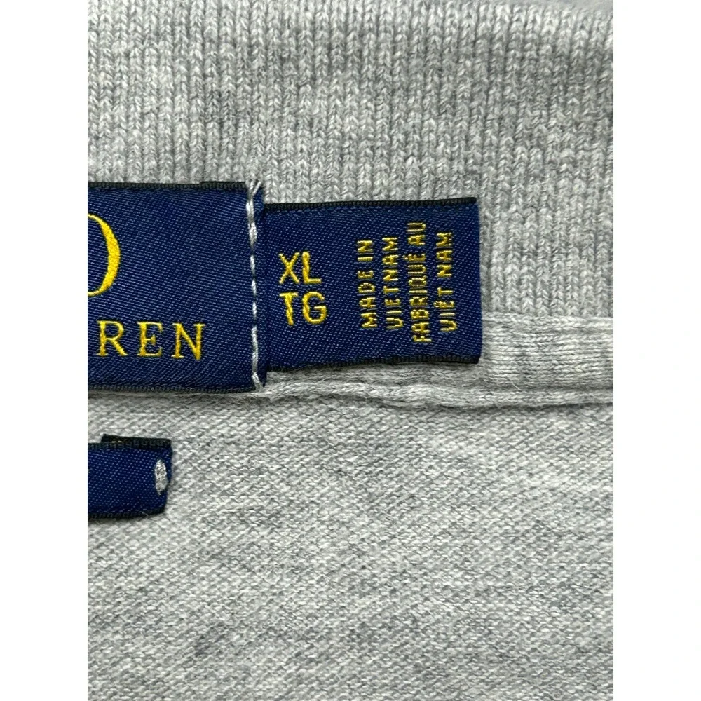 Polo Ralph Lauren Polo Shirt Cotton Striped Grey XL Mens